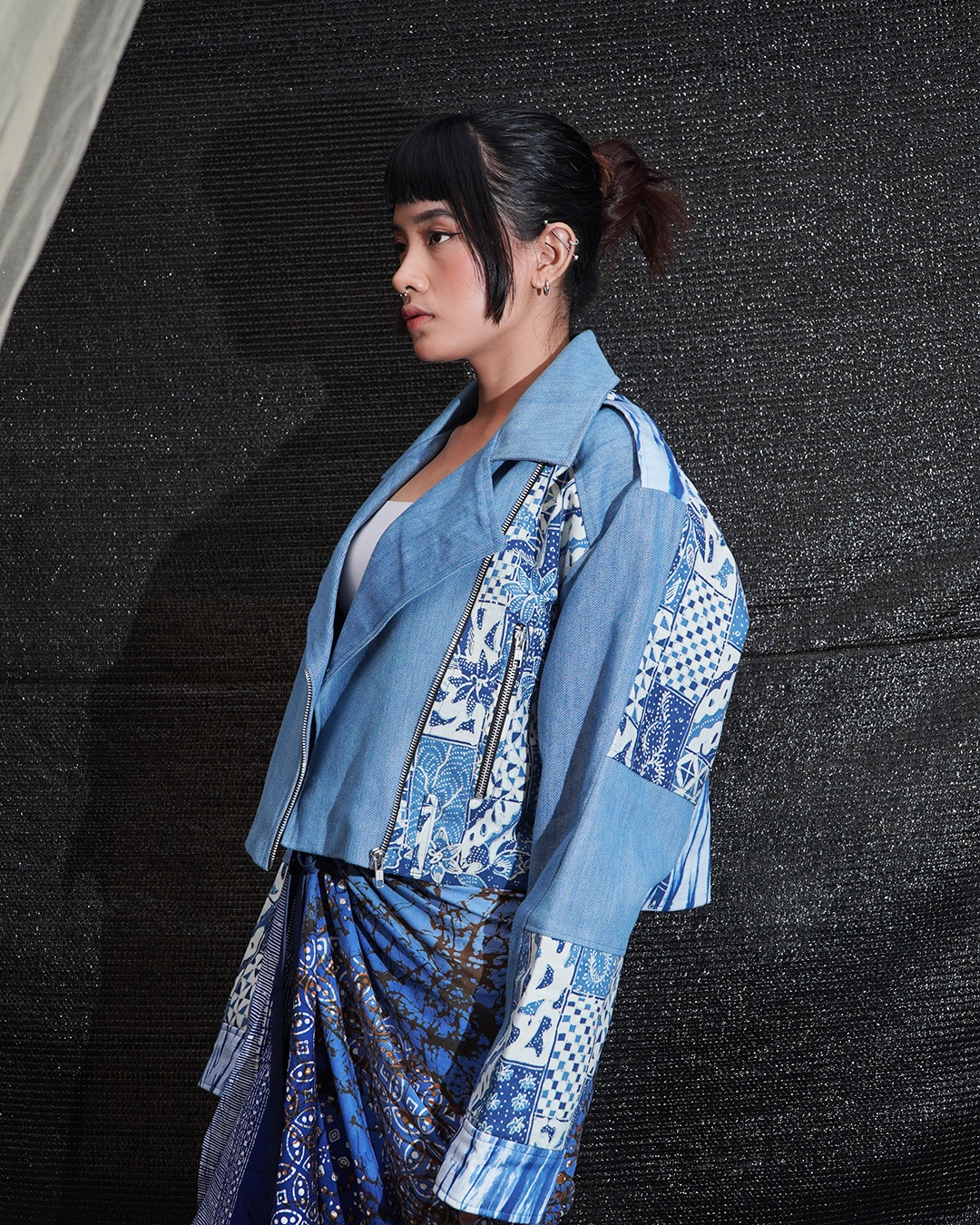 BOOLAO Ginza Jacket Jeans Patchwork Tjiwaringin - Blue