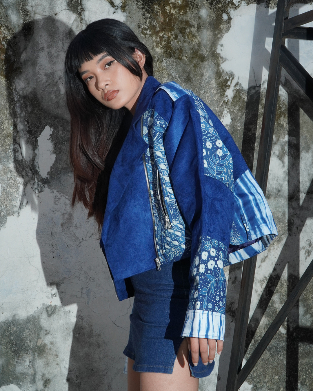 BOOLAO Ginza Jacket Suede Tjiwaringin - Navy