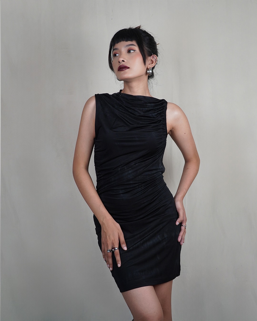 Picnic Panic Shadow Dress (Sleeveless Wrinkle Tie Dye Dress) - Short