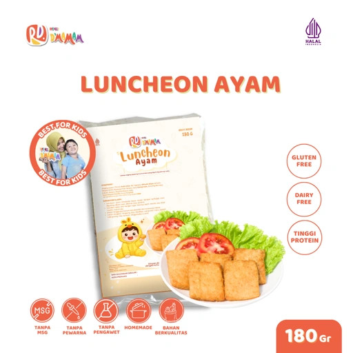 Image of D'MAMAM Chicken Luncheon 180g  Kornet Ayam No MSG No Pengawet Lauk Praktis Anak MPASI