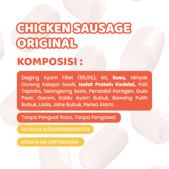 Chicken Sausage Original (Sosis Ayam) 250gr