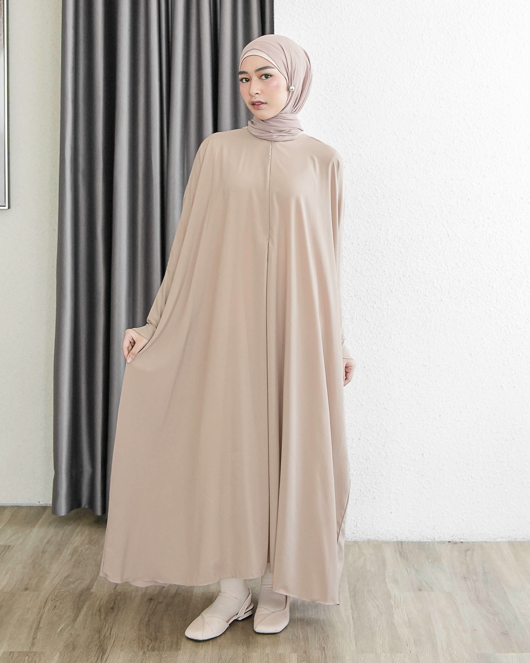 Saba Dress dan Khimar Set
