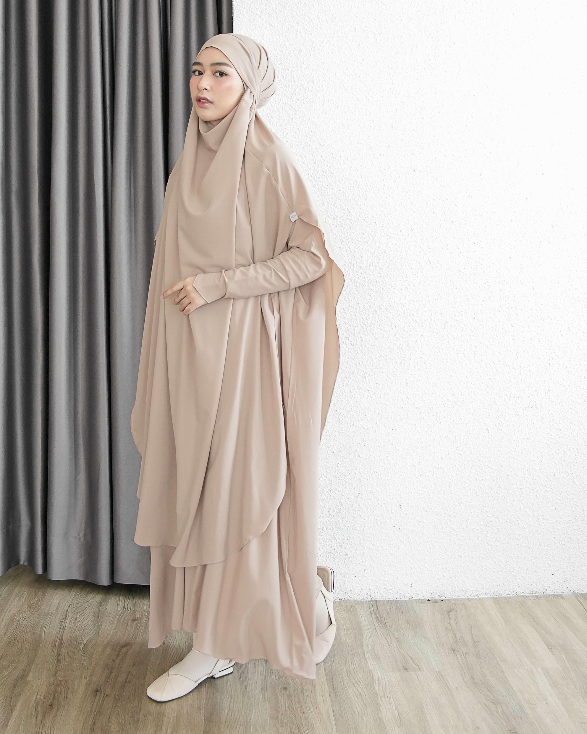 Saba Dress dan Khimar Set