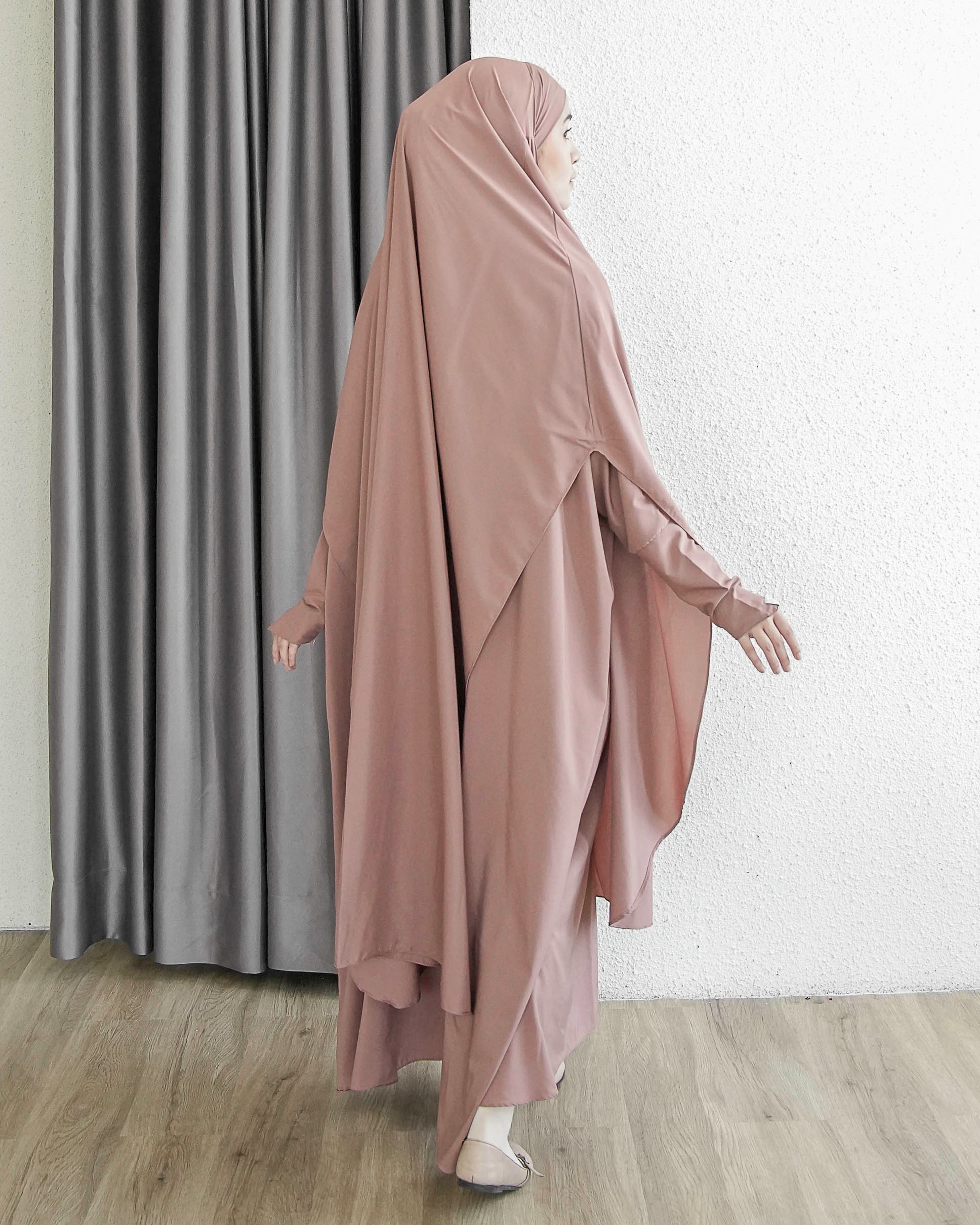 Saba Dress dan Khimar Set