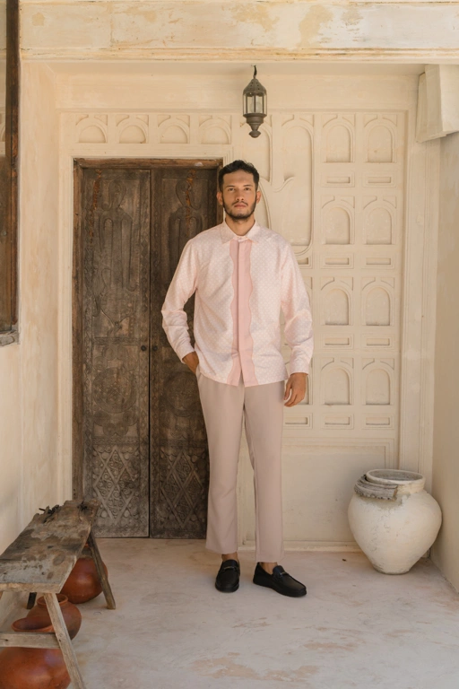 Fahmi Man Shirt - Coral Clay