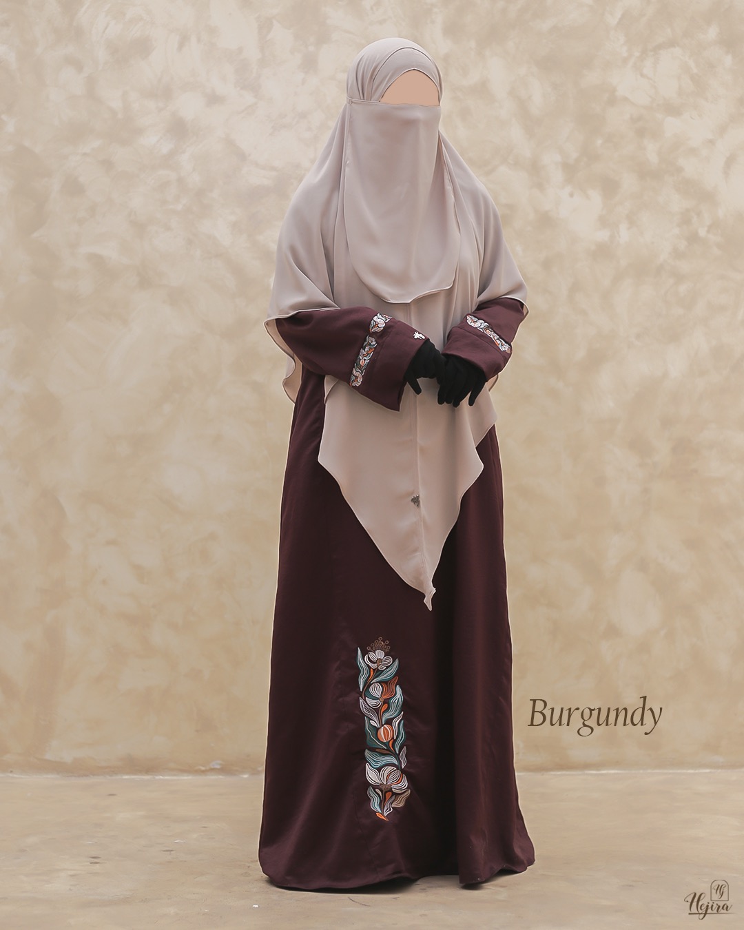 Hejira The Signature Embroidery EVARA Abaya Cupro Look