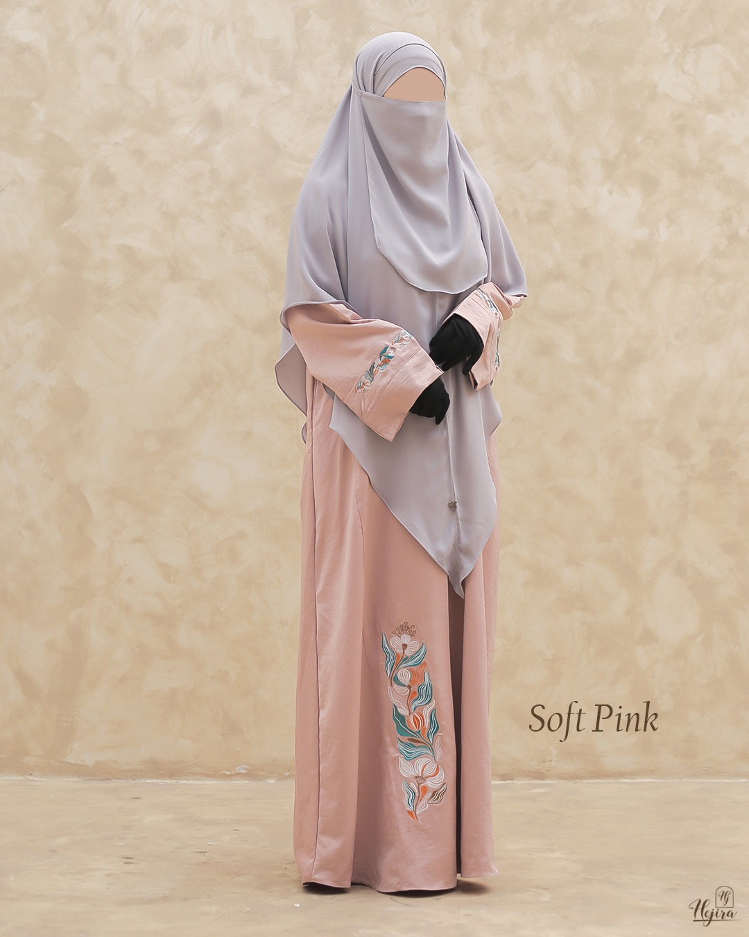 Hejira The Signature Embroidery EVARA Abaya Cupro Look
