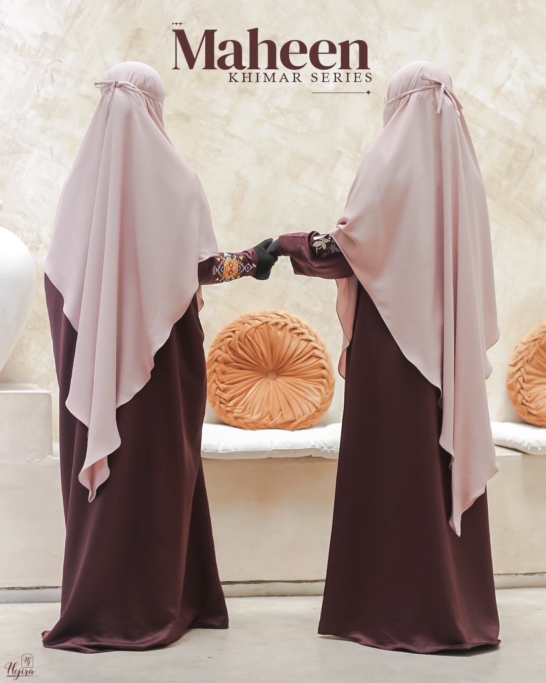 Hejira The Signature Embroidery Elara Abaya Cupro Look