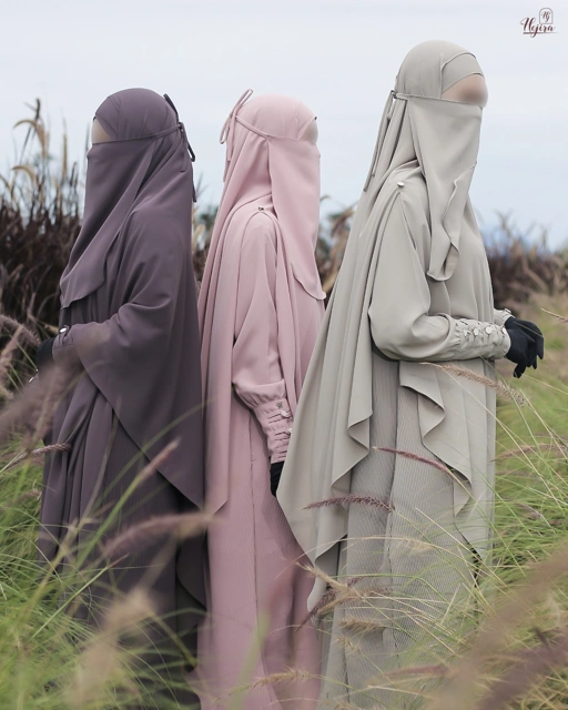 Image of Hejira EID SERIES Mauri Abaya Pleats Tanzeel Anti UV Baju Lebaran