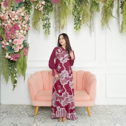 Image of ARISHA Dress Gamis Batik Wanita Viscose Couple Lebaran