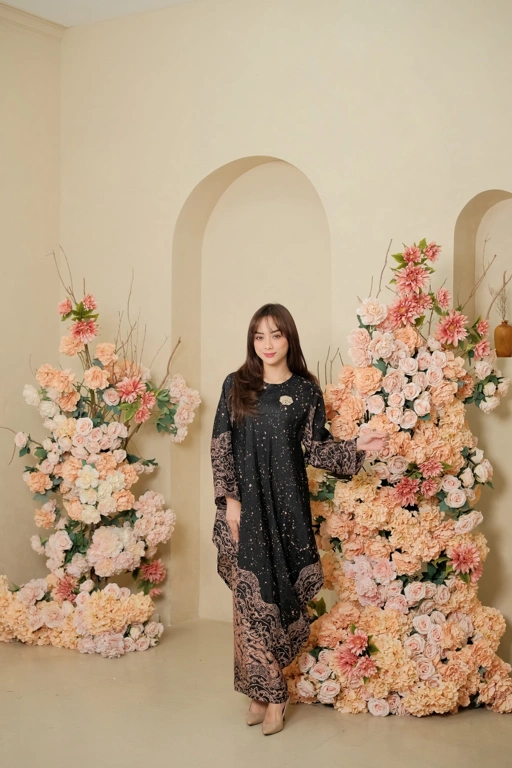 Image of FREYA Set Baju Kurung Melayu Viscose dan Rok Lilit Batik