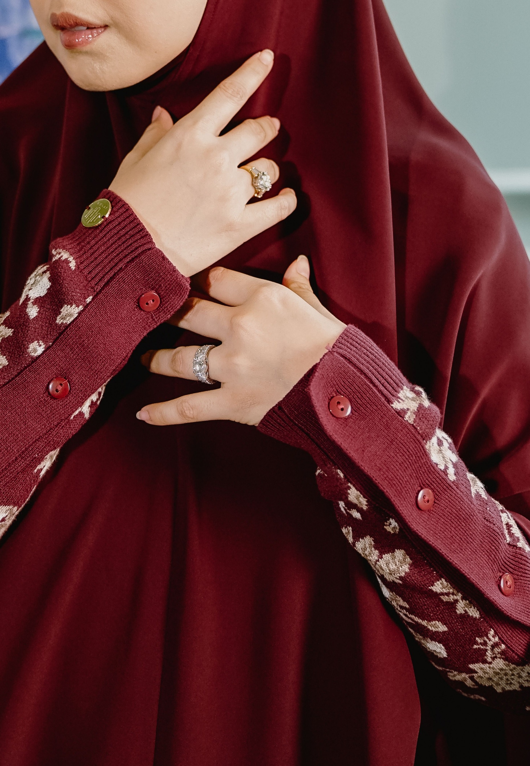 Mecca Floral Knit Abaya