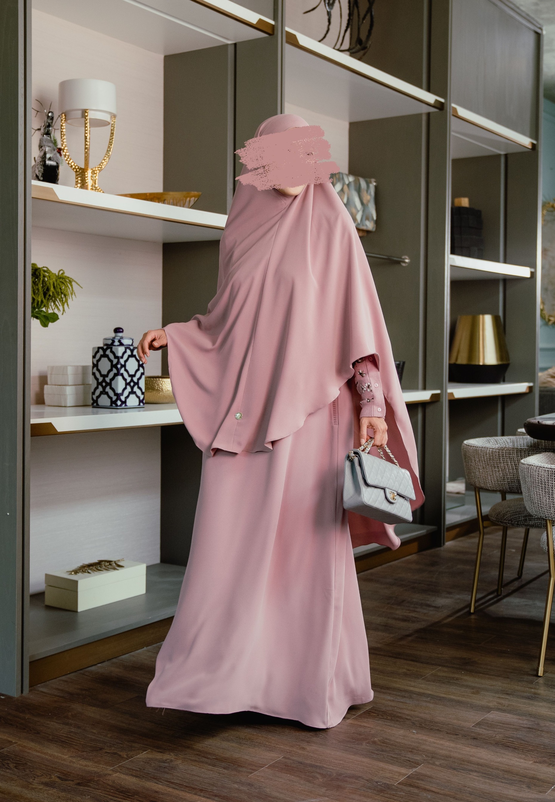 Mecca Floral Knit Abaya