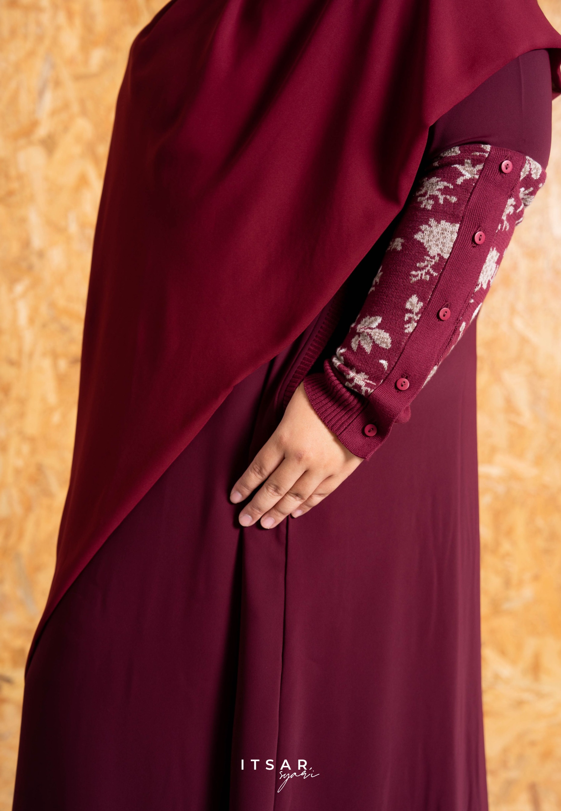 Mecca Floral Knit Abaya