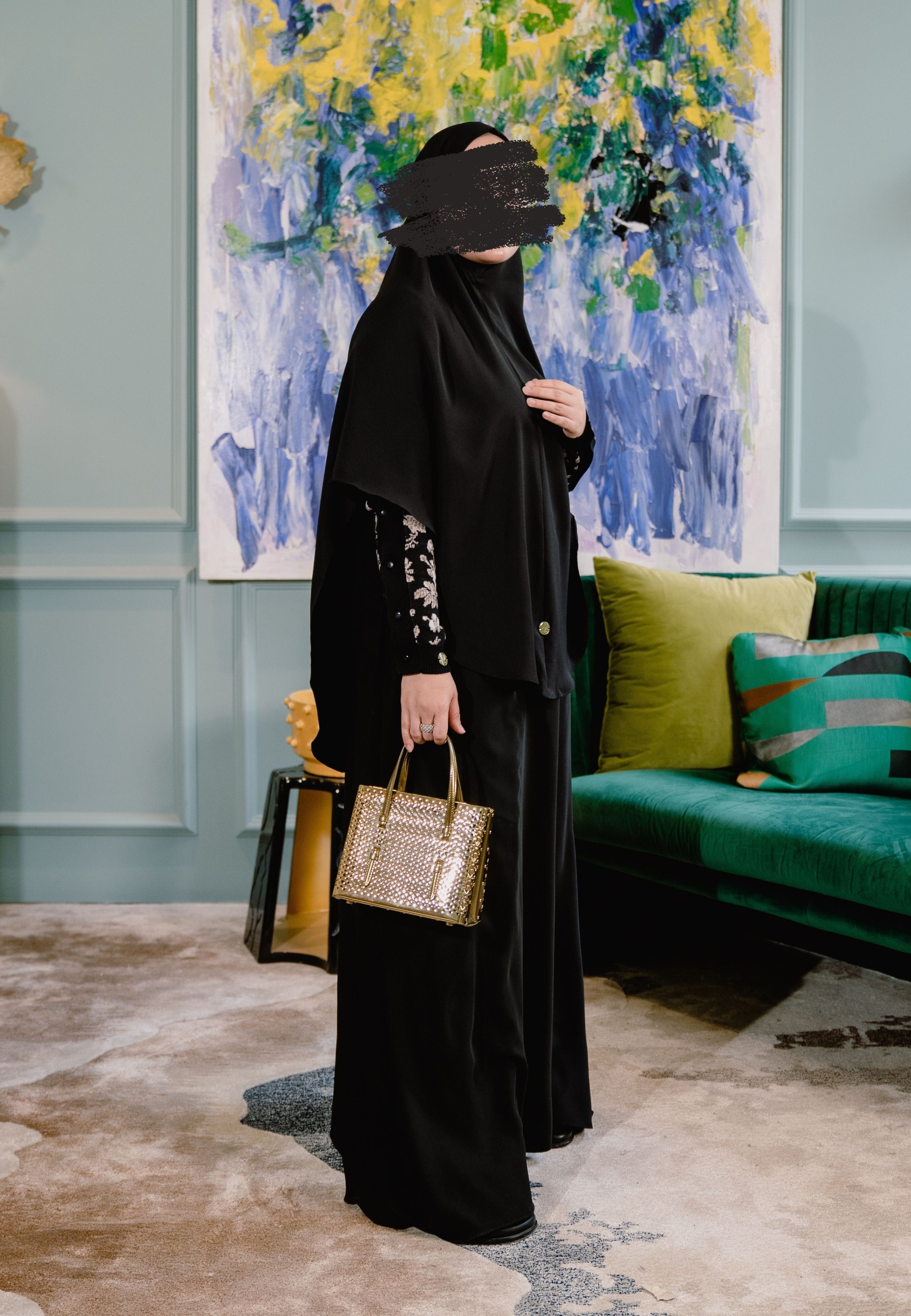 Mecca Floral Knit Abaya