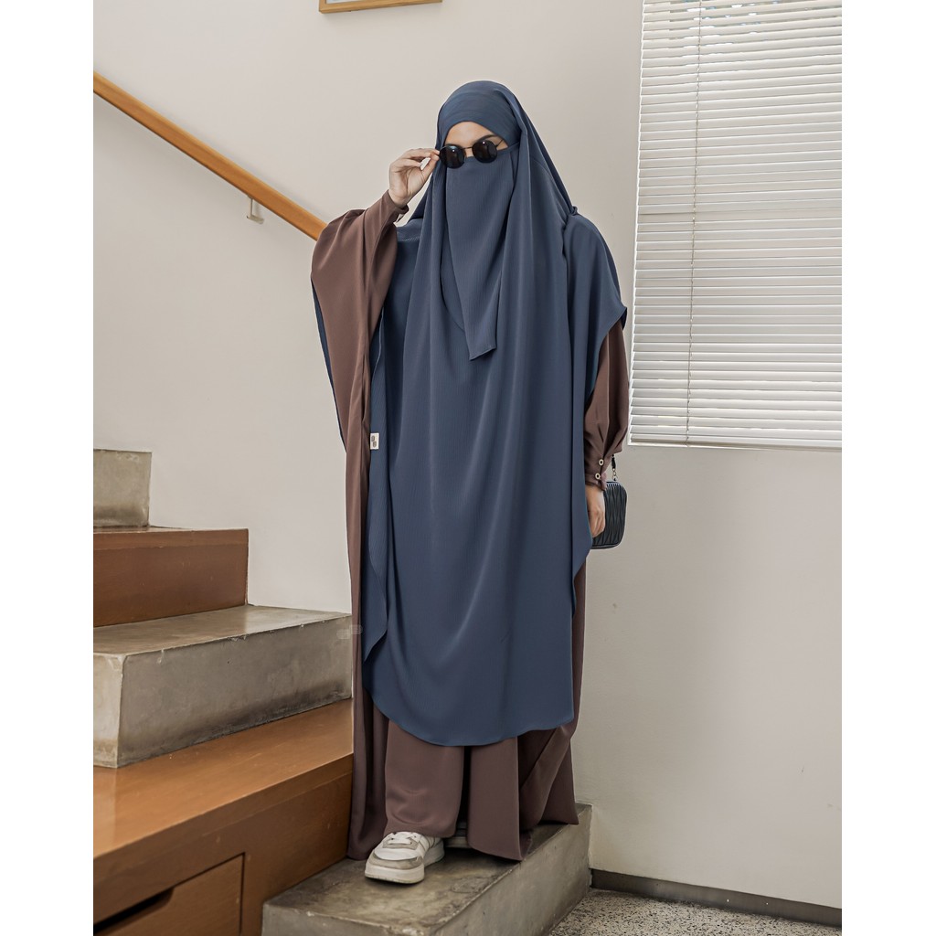 Hava Abaya Set French Khimar Free Cadar