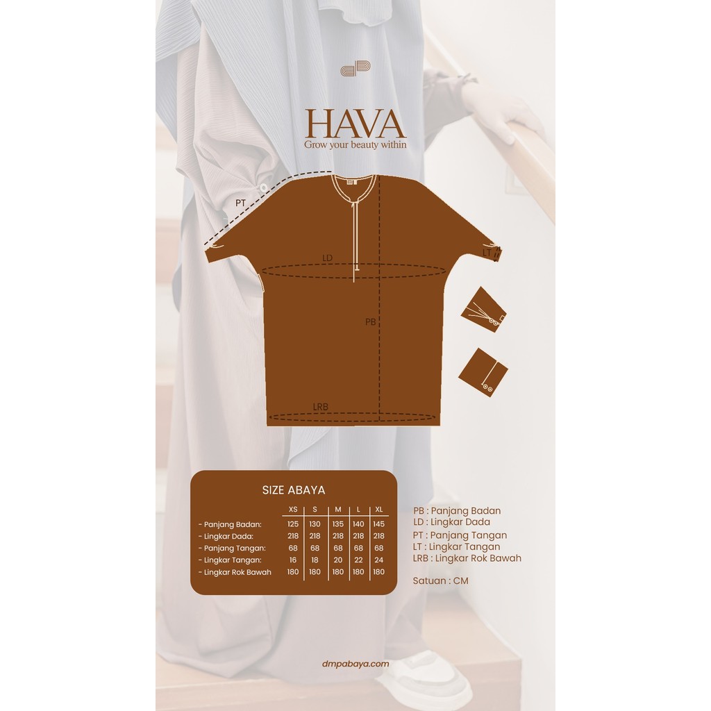 Hava Abaya Set French Khimar Free Cadar