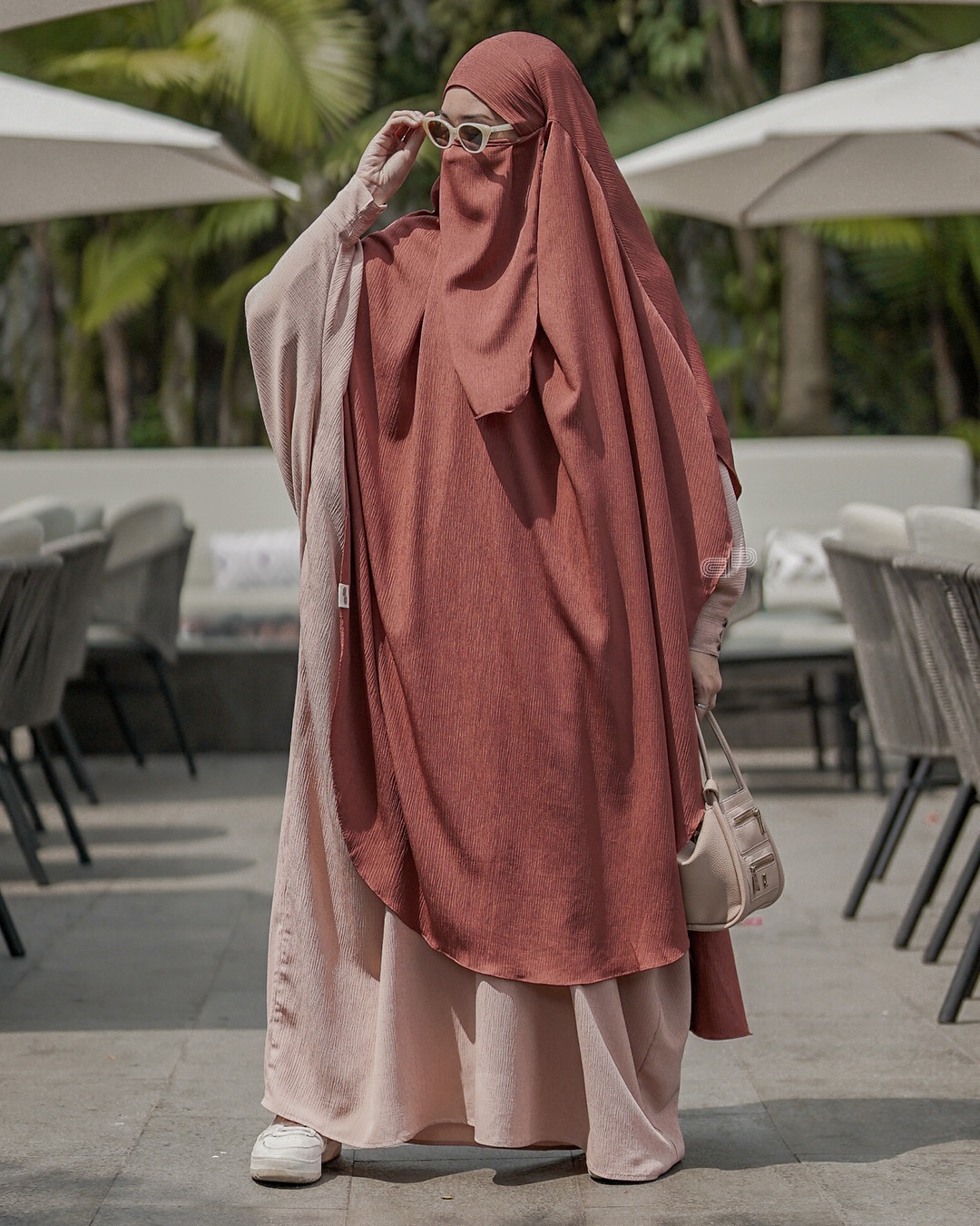 Hava Abaya Set French Khimar Free Cadar