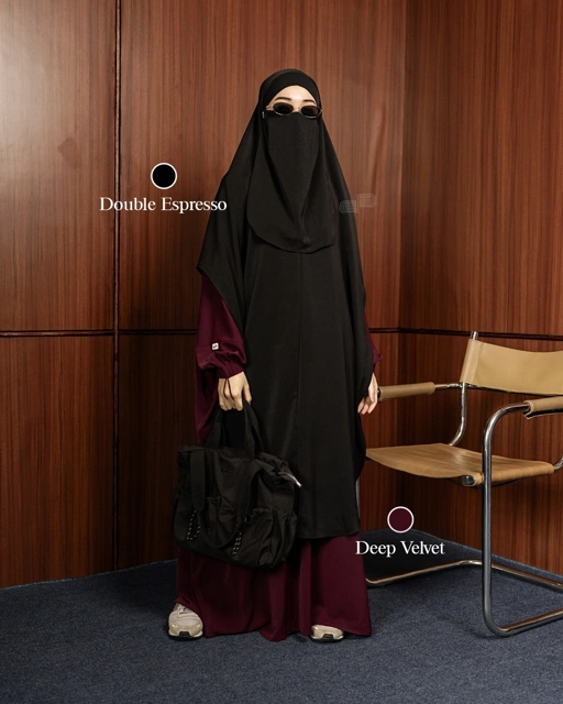 Image of DMP Gamis Abaya SYBA | Baju Syar’i Batwing Simple Elegan ANTI UV | Casual Daily Umroh Lebaran