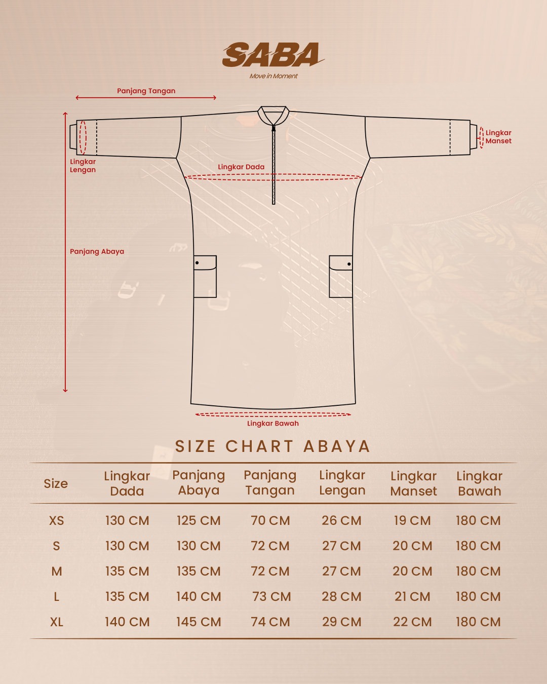 DMP Saba Gamis Abaya Outdoor Friendly