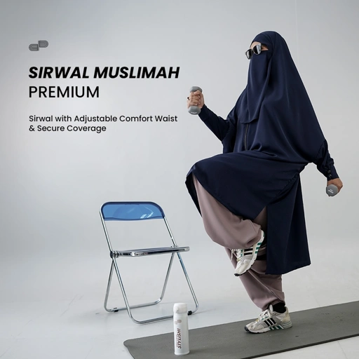 Image of DMP Celana Sirwal Akhwat ZERA | Rok Celana Olahraga Muslimah Syar’i