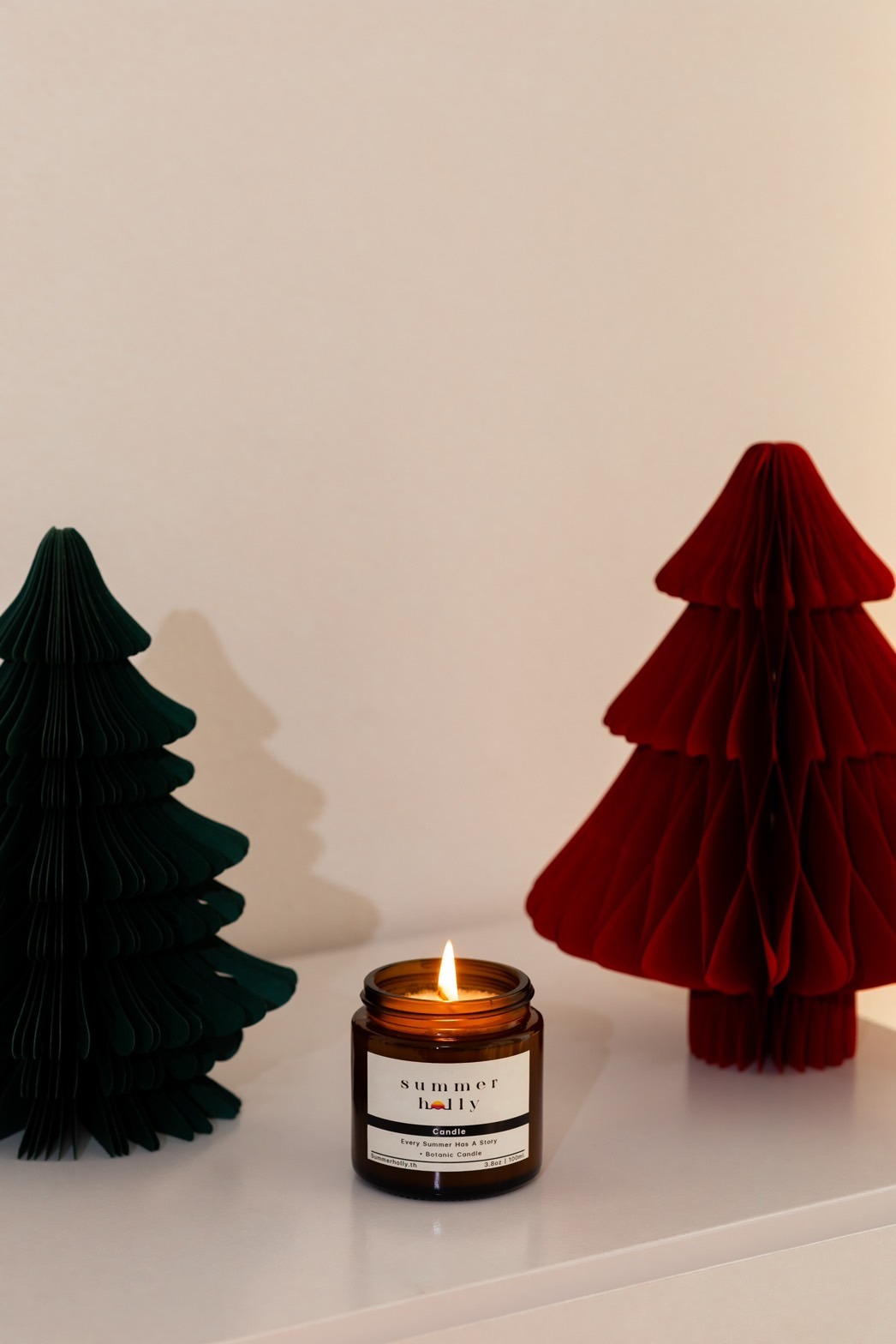 Soy-wax candle ผลิตภัณฑ์เทียนหอมอโรม่า เทียนหอมไขถั่วเหลืองแท้ 100% | Summer holly