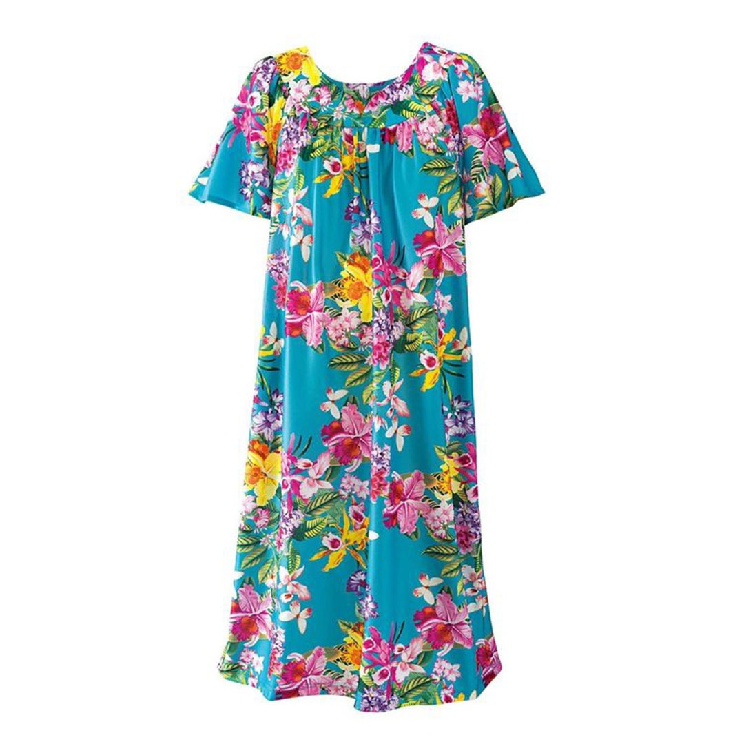 Daster Wanita Motif Hijau Tosca