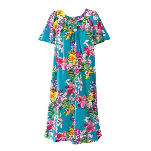 Image of Daster Wanita Motif Hijau Tosca