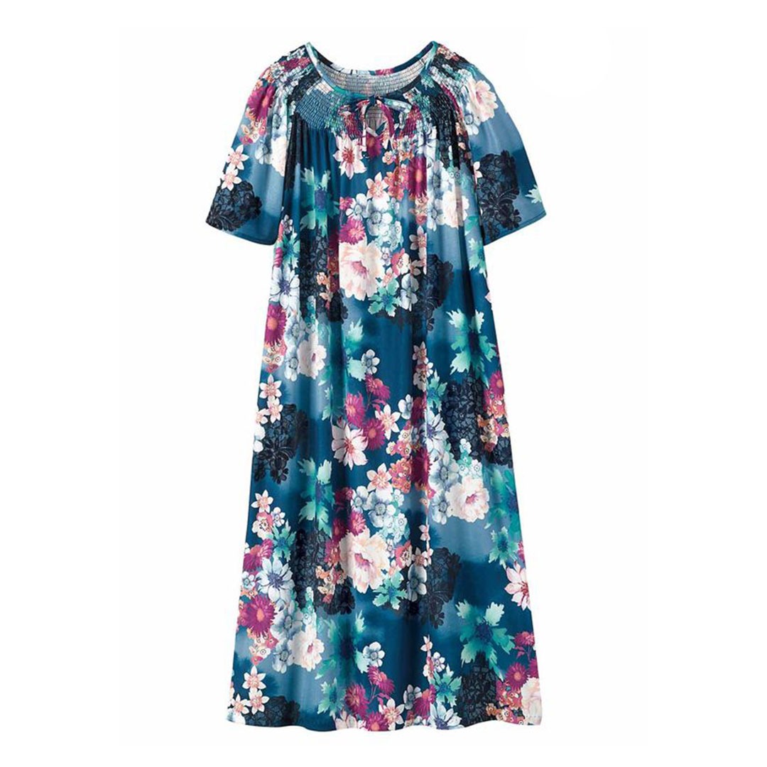 Daster Wanita Motif Teal
