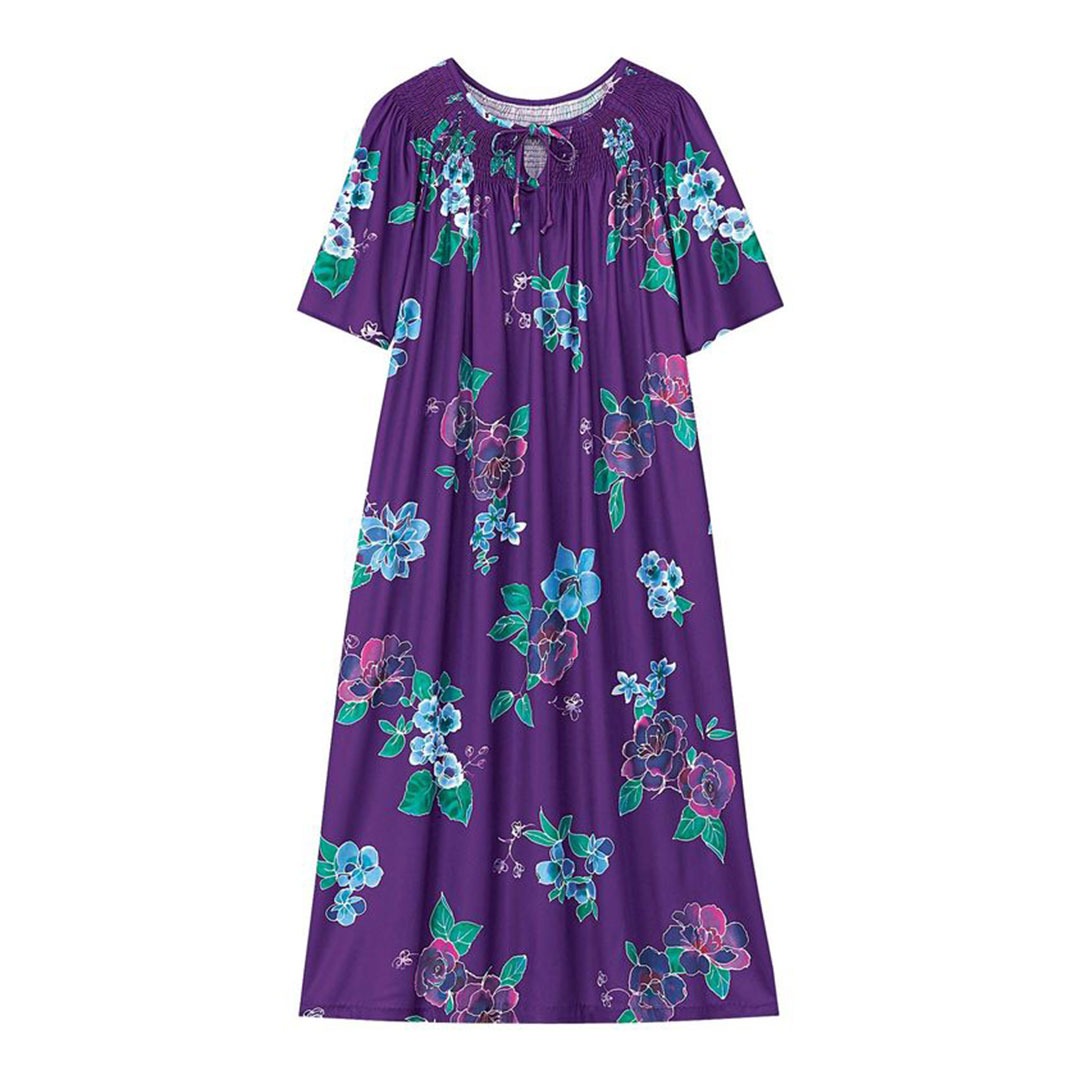 Daster Wanita Motif Ungu