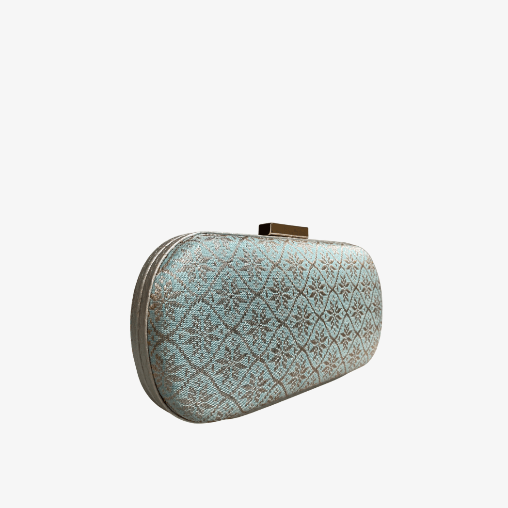 Syailendra Box Clutch Minang Light Blue 