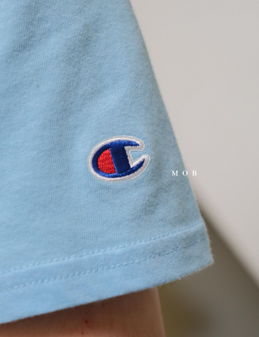 CHMPSST2112C Raised Ink Dotted SS Tee Skye Blue