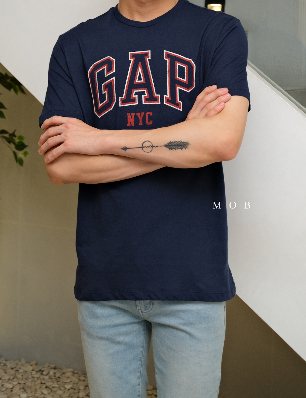 GPSST1204B GAP NYC Logo SS Tee Navy