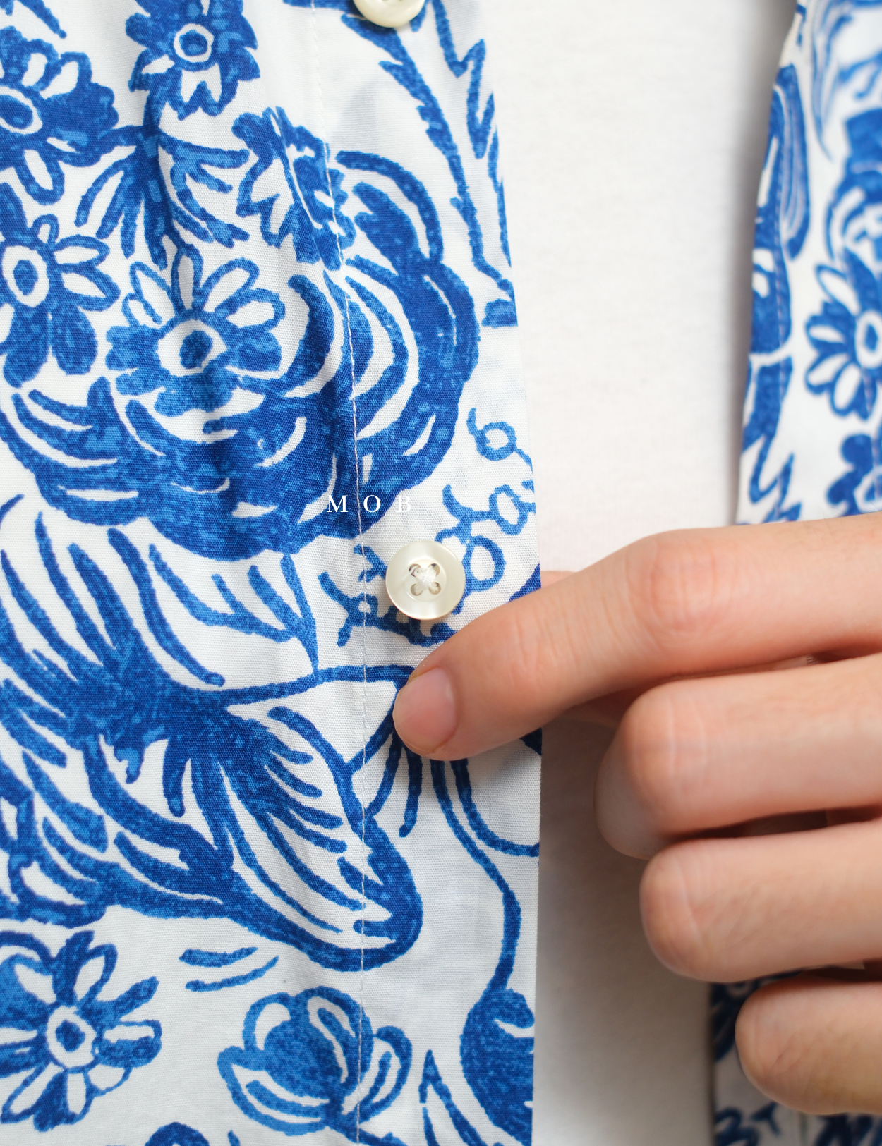 CLRSSS03012 Batik Pattern SS Shirt White