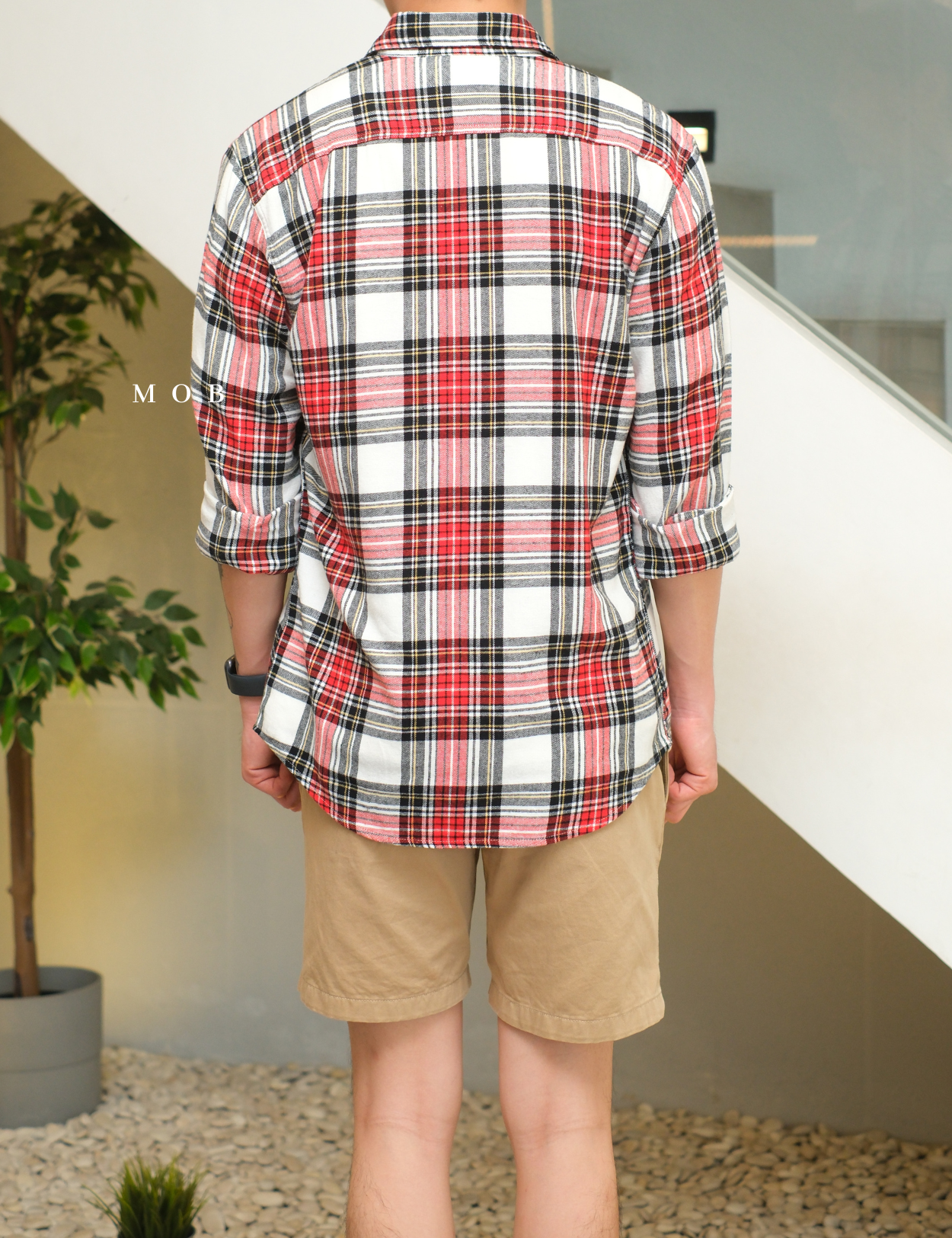 SNMLSS01012 Super Soft Flannel LS Shirt Red White Black Plaid