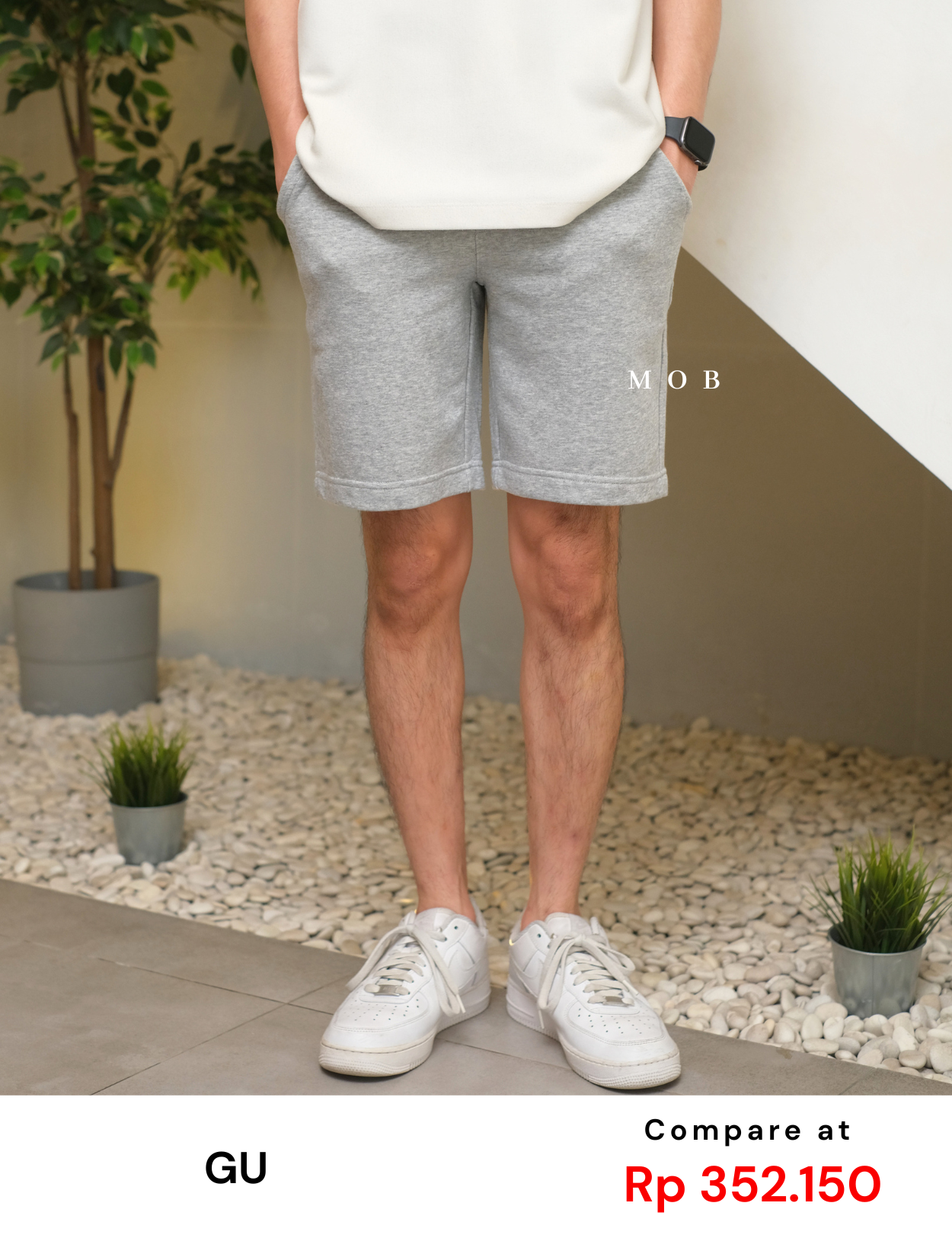 GUSR01002 Basic Sweat Shorts Grey Misty