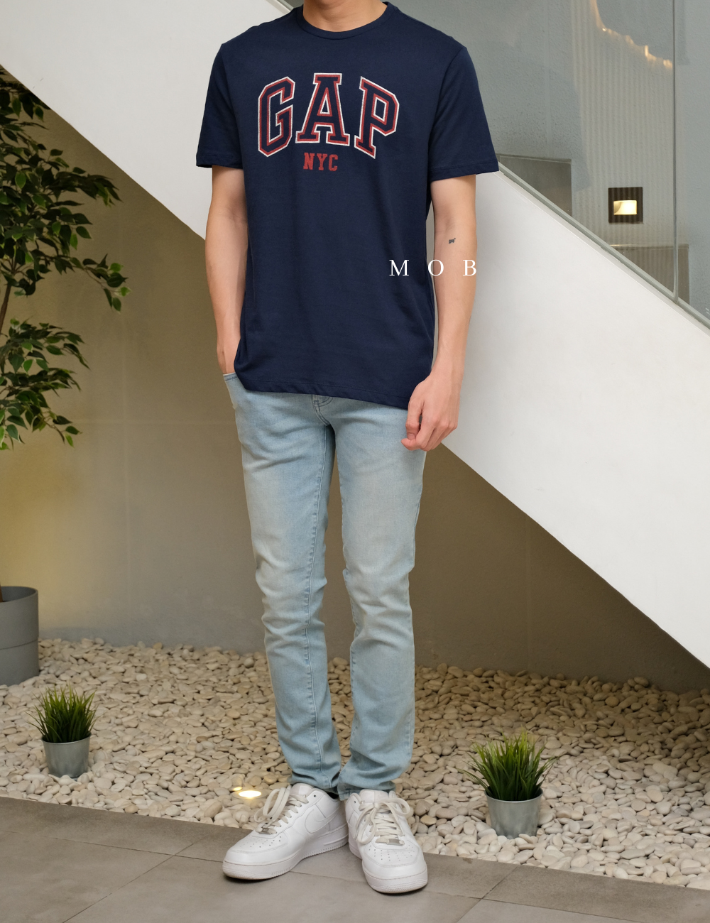 GPSST1204B GAP NYC Logo SS Tee Navy