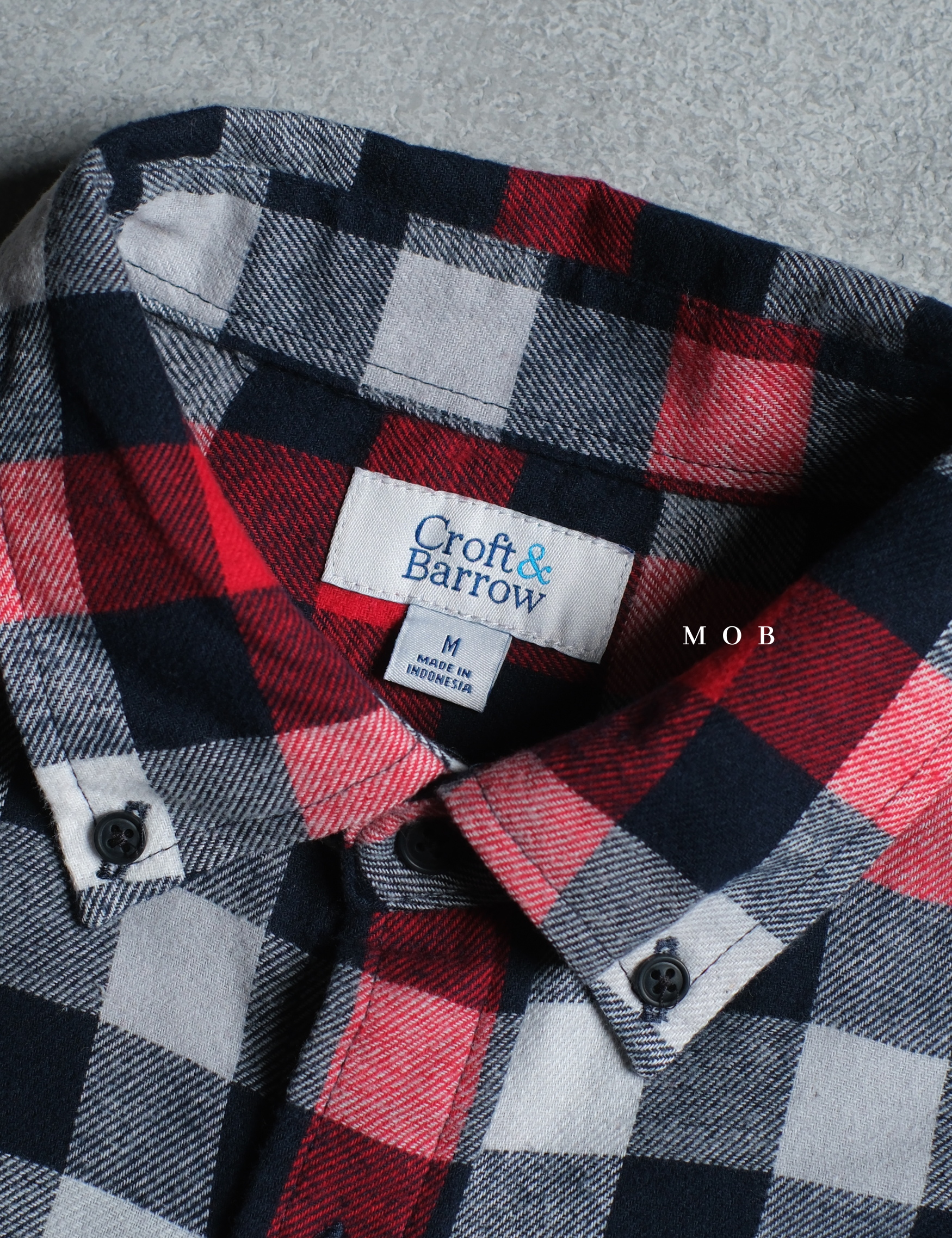 CNBLSS01003B Flannel LS Shirt Red Black White Plaid