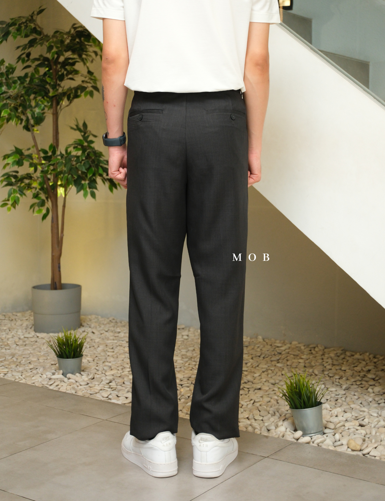 PEPT06005 SLIM Portfolio Pants Dark Grey