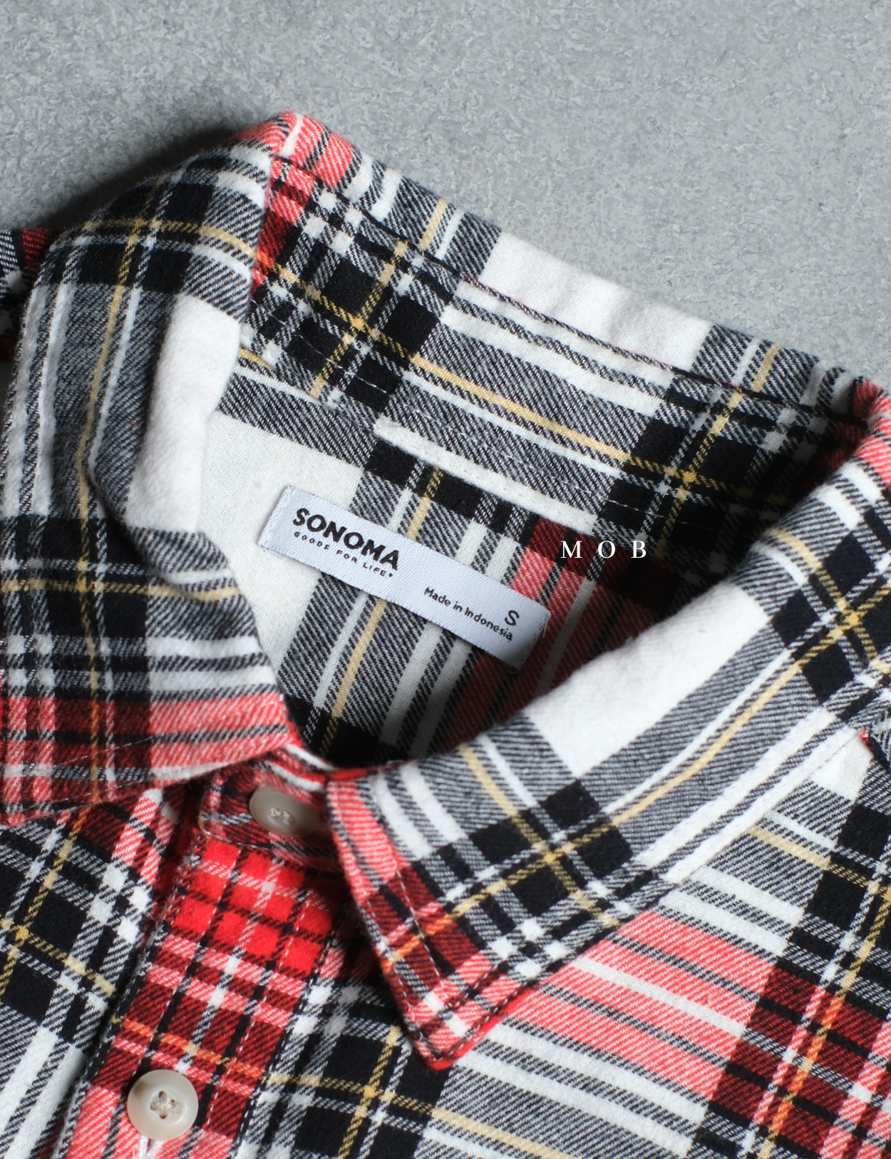 SNMLSS01012 Super Soft Flannel LS Shirt Red White Black Plaid