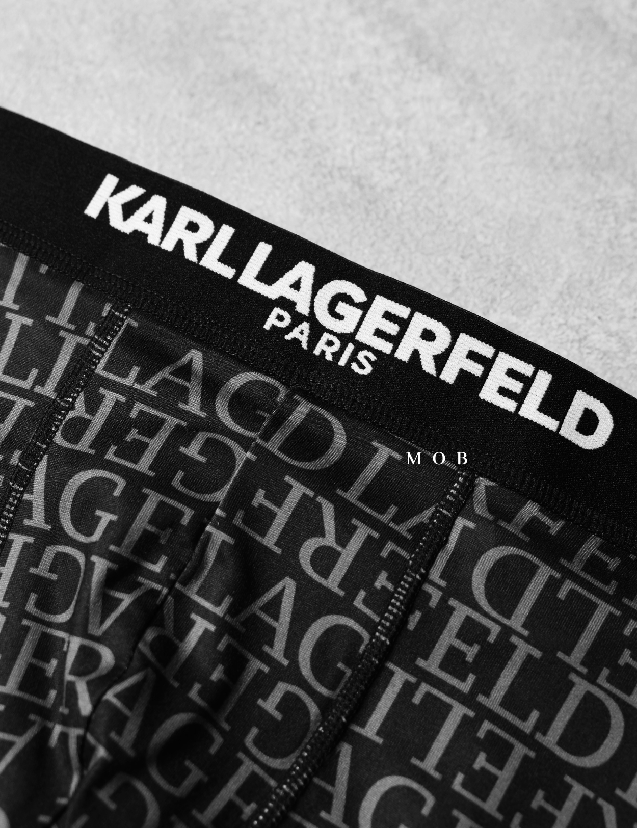 KRLB01014 Paris Lagerfeld Logo Boxer Black