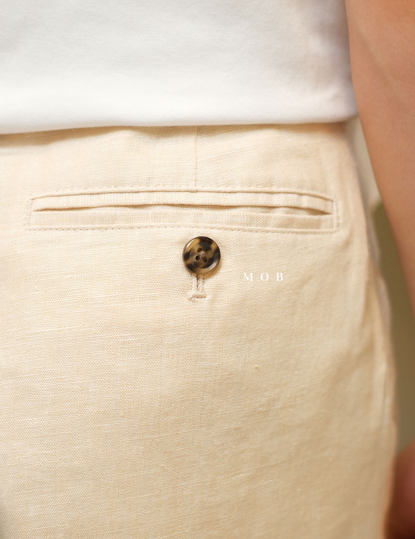 CLB02LIL002-003 Linen Luxury Pants Ivory White