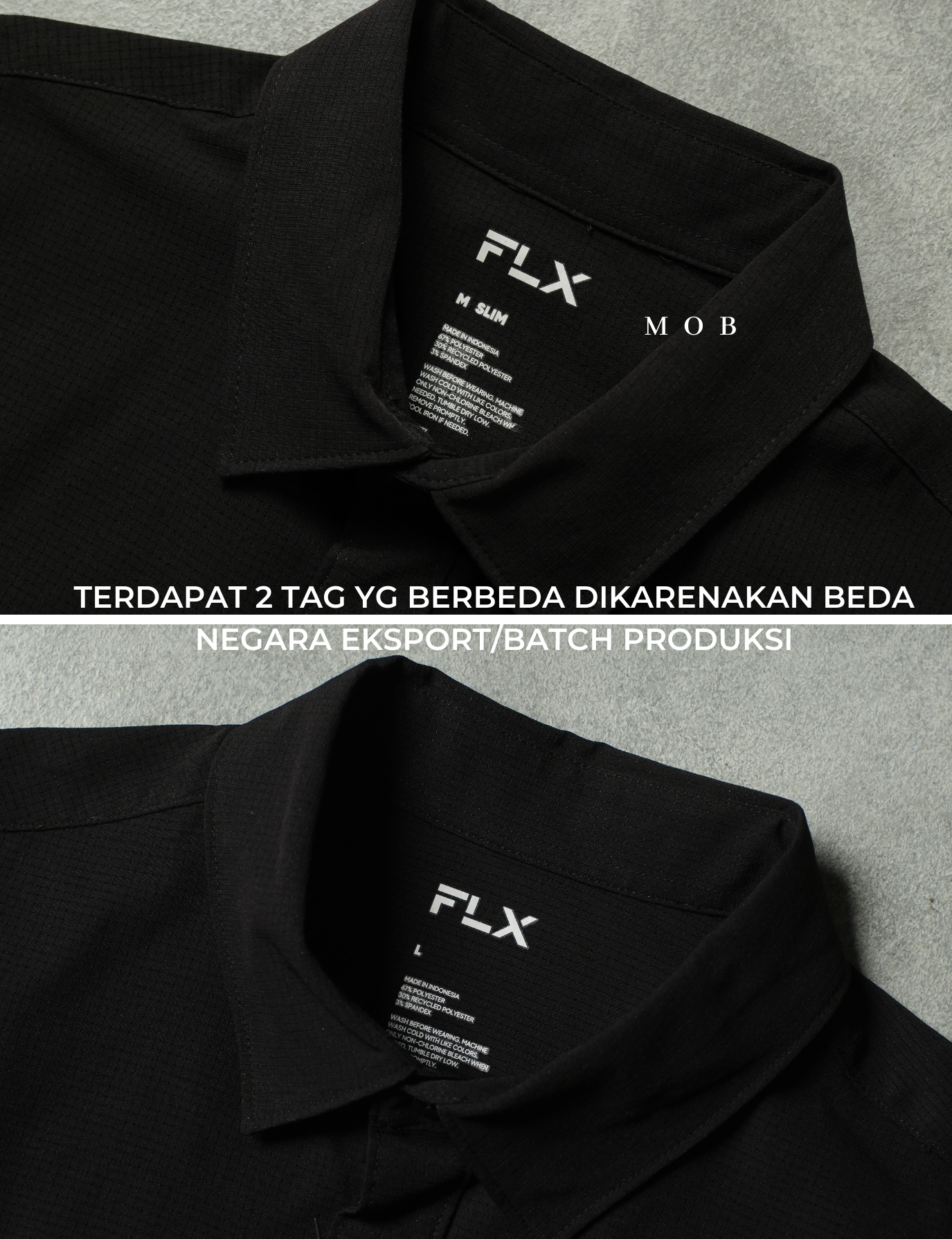 FLXLSS01001A Slim Performance LS Shirt Black