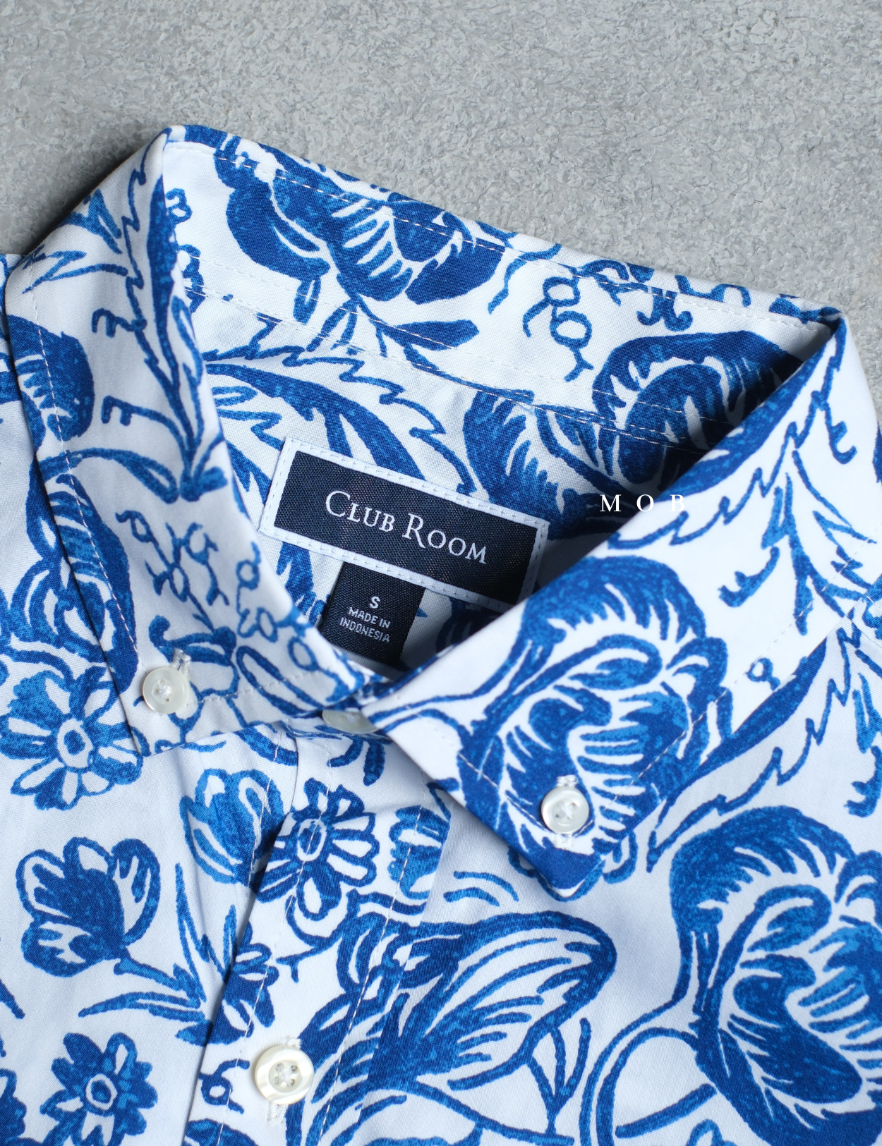 CLRSSS03012 Batik Pattern SS Shirt White