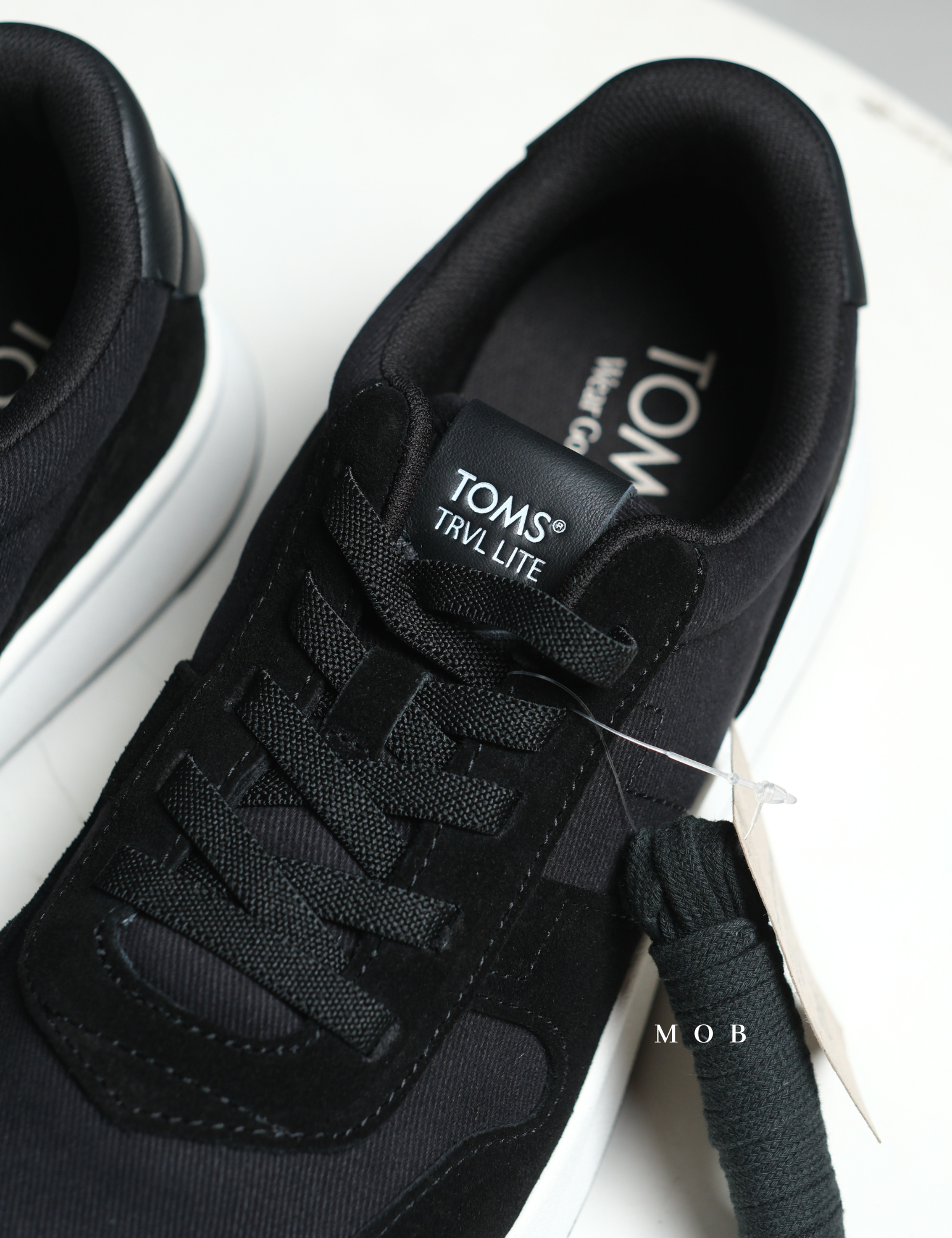 TMSSSH02001A TRVL LITE Retro Water Repellent Shoes Black Vintage Twill