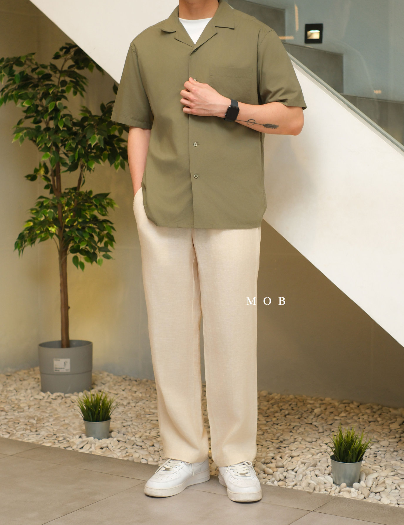 CLB02LIL002-003 Linen Luxury Pants Ivory White