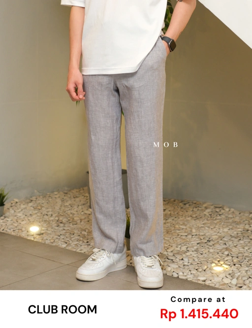 CLB02LIL002-002 Linen Luxury Pants Grey