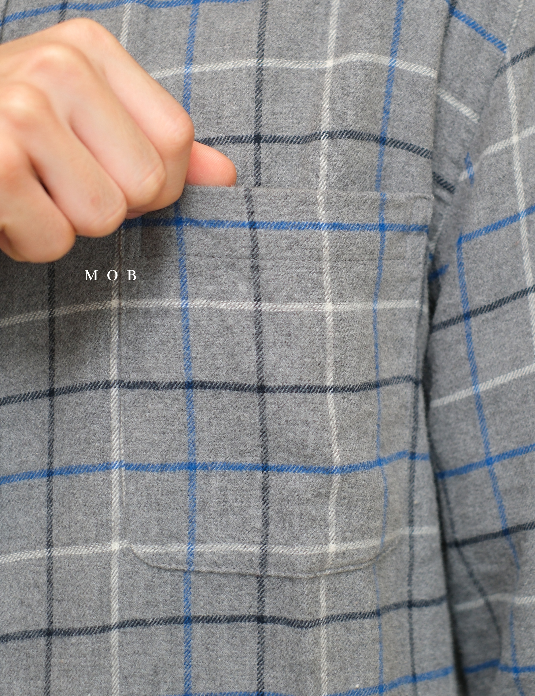 CNBLSS01004 Flannel LS Shirt Grey Plaid