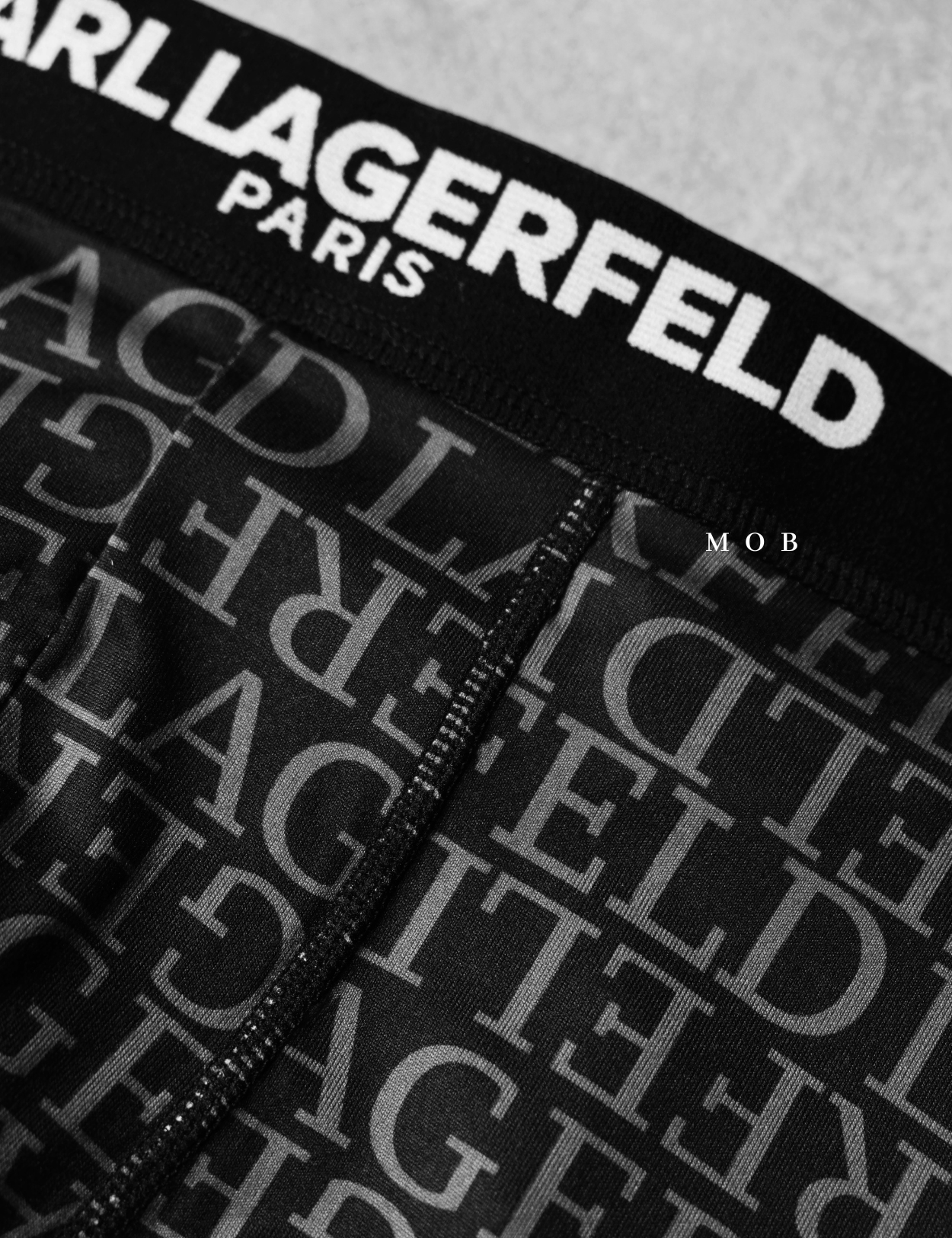 KRLB01014 Paris Lagerfeld Logo Boxer Black