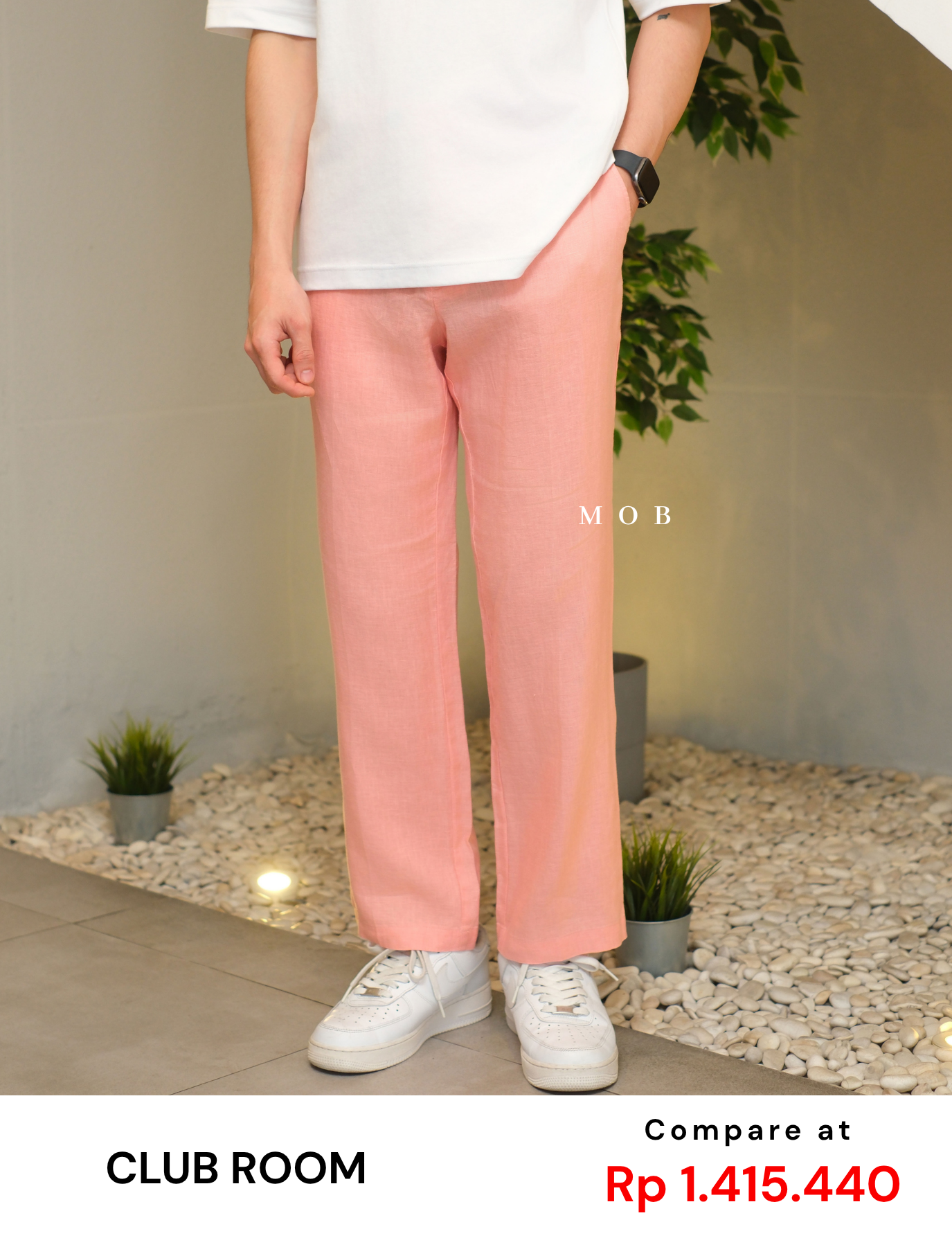 CLB02LIL002-001 Linen Luxury Pants Dusty Pink